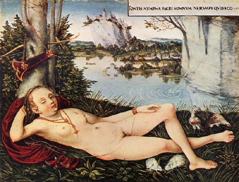CRANACH, Lucas the Elder Nymph of the Spring china oil painting image